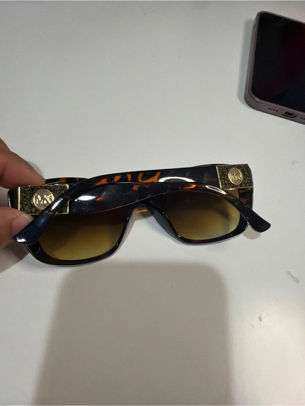 Michael Kors Lucy Sunglasses M2894S 240 Tortoise Shell Gold MK Logo 57-16-135⁠